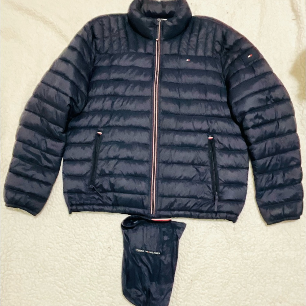 Tommy Hilfiger Packable Puffer Jacket – Men’s Size XL - Dark Blue